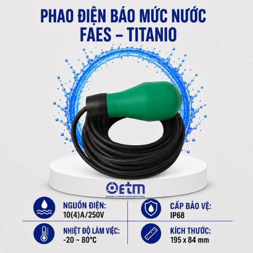 PHAO ĐIỆN BÁO MỨC NƯỚC FAES – TITANIO